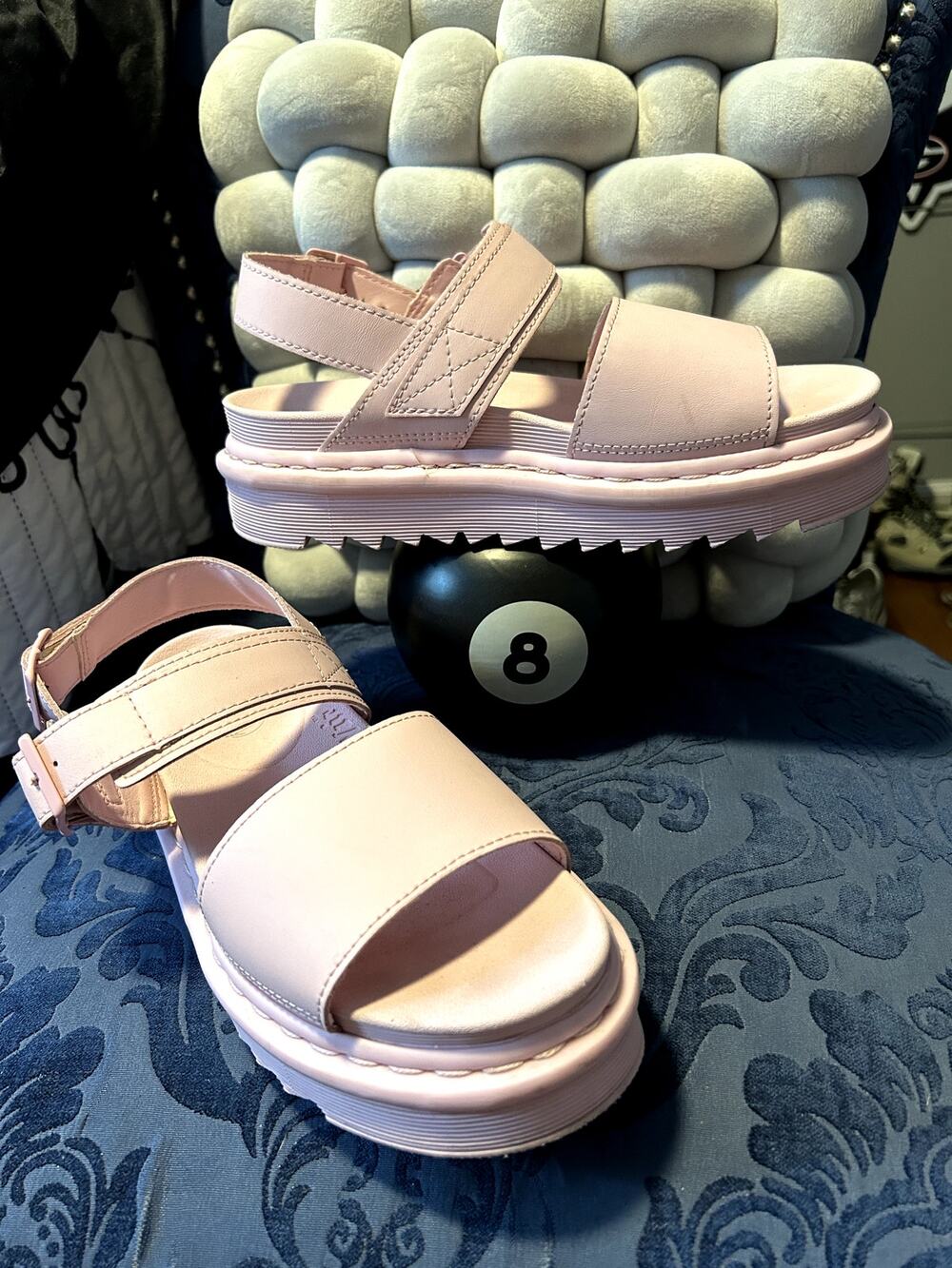 Dr Martens Voss Mono Baby Pink Sandals size 8/EU 39